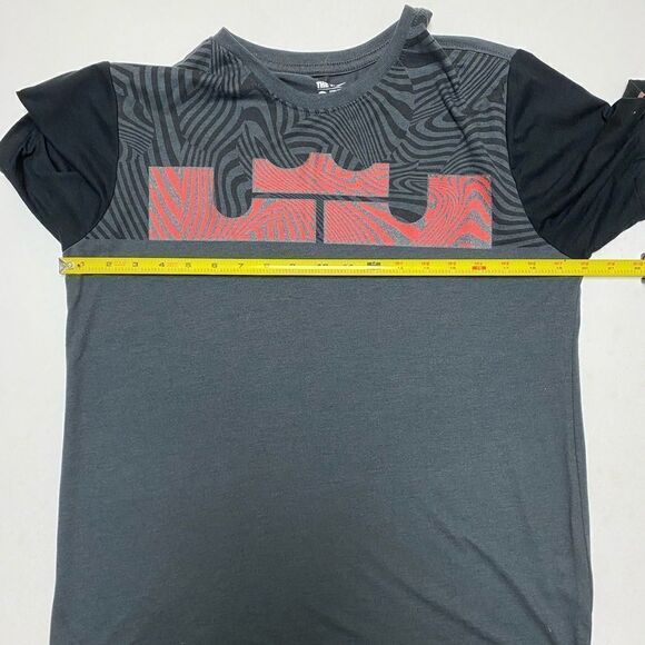 Nike Lebron James Court Vision Men’s Gray|Black Dri Fit Shirt Sz M - Picture 4 of 13